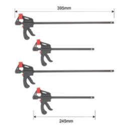 Forge Steel Bar Clamp Set 4 Pieces