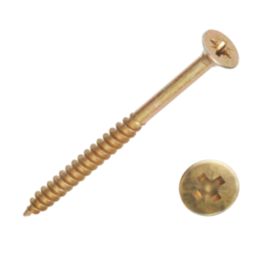 Goldscrew  PZ Double-Countersunk Thread Cutting Multipurpose Screws 5mm x 70mm 100 Pack