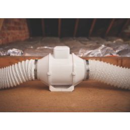 Xpelair XIMX100+T 4" Axial Inline Extractor Fan with Timer 220-240V