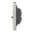 Hager Sollysta WRCC50NBSB 45A 1-Gang 2P+E Cooker Switch & 13A DP Switched Socket Brushed Steel with LED with Black Inserts
