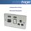 Hager Sollysta WRCC50NBSB 45A 1-Gang 2P+E Cooker Switch & 13A DP Switched Socket Brushed Steel with LED with Black Inserts