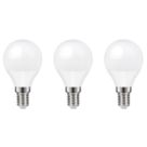 LAP  E14 Mini Globe LED Light Bulb  470lm 4.2W 3 Pack