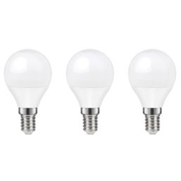LAP  E14 Mini Globe LED Light Bulb  470lm 4.2W 3 Pack