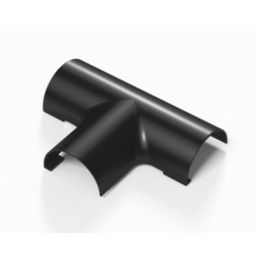 D-Line Black Micro+ Trunking Equal Tees 20mm x 10mm 2 Pack