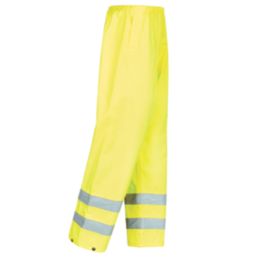 Site Huske Hi-Vis Over Trousers Elasticated Waist Yellow 2X Large 28" W 32" L