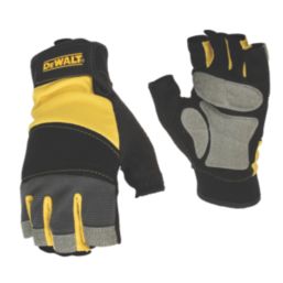 DEWALT Performance Fingerless Gloves Black / Yellow / Grey Medium