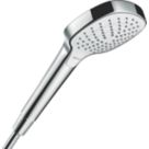 Hansgrohe Croma Select E EcoSmart Shower Handset White/Chrome 108mm x 185mm