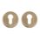 Eclipse  Fire Rated Euro Escutcheon (Pair) Antique Brass 52mm