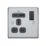LAP  13A 1-Gang SP Switched Socket + 3A 18W 2-Outlet Type A & C USB Charger Polished Chrome with Black Inserts