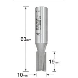 Trend 3/6X1/2TC 1/2" Straight Cutter 10mm x 19mm
