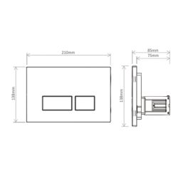 Quad Dual-Flush Flushing Plate Black