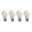 LAP  E27 A60 LED Light Bulb Milky 806lm 4.9W 4 Pack