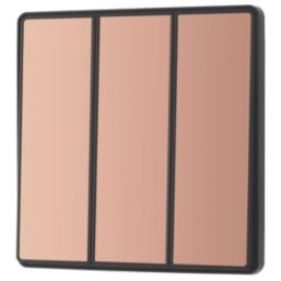 British General Evolve 20A 16AX 3-Gang 2-Way Light Switch  Copper