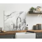 Splashback  Carrara Marble Self-Adhesive Splashback 600mm x 750mm x 6mm