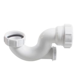 Flomasta  Shallow Round Bath P Trap White 40mm