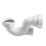 Flomasta  Shallow Round Bath P Trap White 40mm