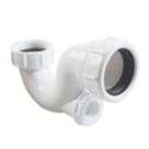 Flomasta  Shallow Round Bath P Trap White 40mm