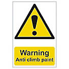 'Warning Anti-Climb Paint' Sign 297mm x 210mm