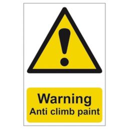 Essentials 'Warning Anti-Climb Paint' Sign 297mm x 210mm