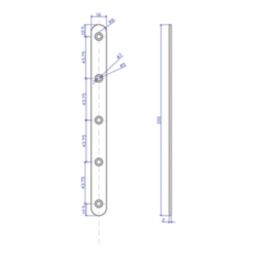 Essentials Mending Plates Silver 200mm x 16mm x 2mm 10 Pack
