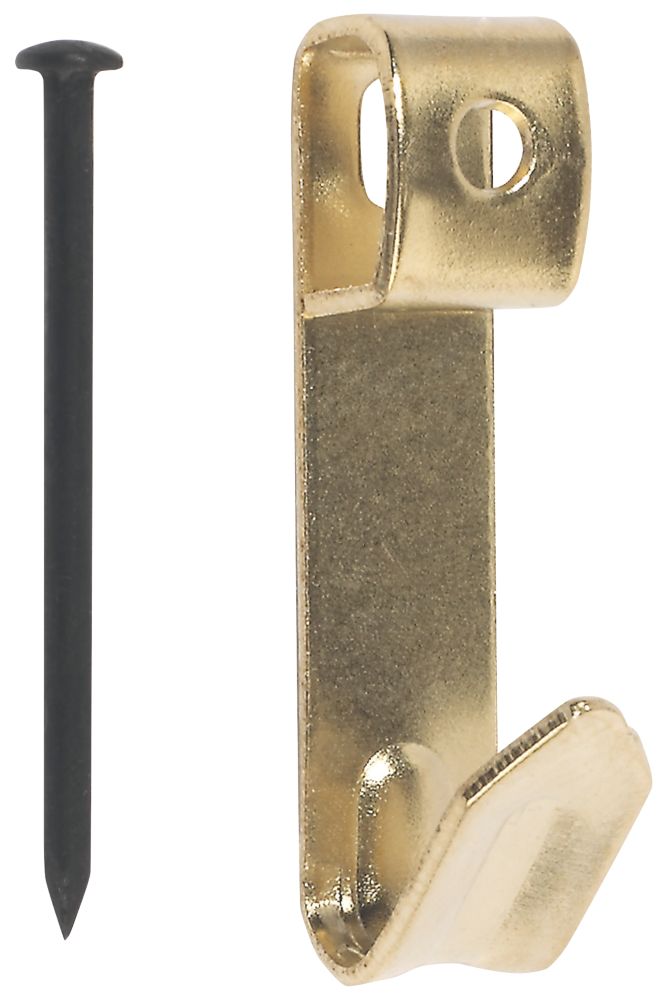 Smith & Locke Double Robe Hooks Antique Brass 49mm 5 Pack - Screwfix
