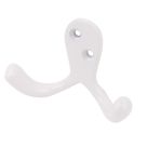 Smith & Locke Double Robe Hooks White 49mm 5 Pack