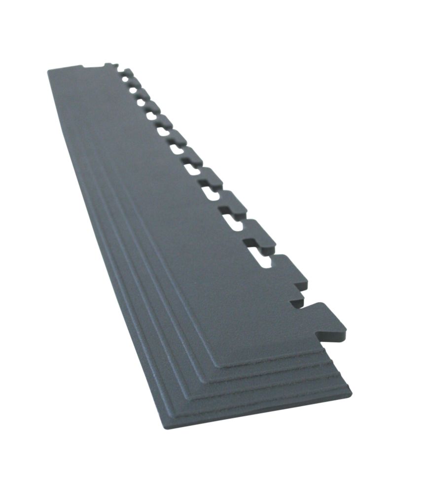 Mottez Shock-Absorbing Floor Mat Grey / Blue 620mm x 620mm x 12mm - Screwfix