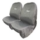 Hilka Pro-Craft Single Front Seat Cover 1350mm x 650mm Black 2 Pack