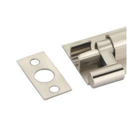 Smith & Locke Necked Door Bolt Satin Nickel 76mm