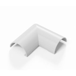 D-Line White Micro+ Trunking Flat Bends 20mm x 10mm 2 Pack
