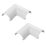 D-Line White Micro+ Trunking Flat Bends 20mm x 10mm 2 Pack