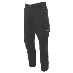 Apache Bancroft Work Trousers Black/Grey 38" W 29" L