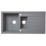 1.5 Bowl Plastic & Resin Kitchen Sink & Drainer Grey Reversible 1000mm x 500mm