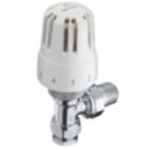 Pegler  15mm x 1/2" Chrome Angled Standard Thermostatic Radiator Valve Head & Body