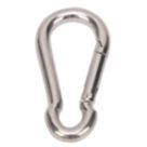 Essentials Karabiners Silver 60mm x 6mm 10 Pack