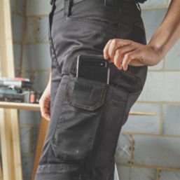 Site Heyward Womens Work Trousers Black Size 8 31" L