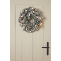 Octanis 500mm Indoor  Battery LED Pre Lit Artificial Christmas Wreath