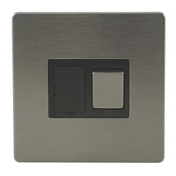 LAP  13A Switched Fused Spur  Slate-Effect with Black Inserts