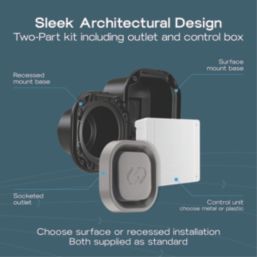 Sync Energy Link 4G 1 Port 7.4kW  Mode 3 Type 2 Socket Surface / Recessed EV Charger (Plastic Control Box) Silver