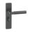 Urfic Windsor Fire Rated Lever on Backplate Bathroom Lock  Pair Black