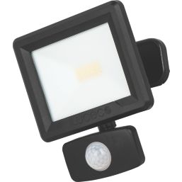 Luceco Essence Outdoor LED Floodlight with Ball Joint With PIR Sensor Black 10W 1050lm