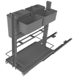 Hafele Anthracite  Pull-Out Kitchen Shelves with 4 Baskets 300mm