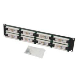 Labgear Cat 5e 1U 48 Port RJ45 Patch Panel UTP 1.96"
