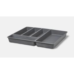 Essentials Nitaki Plastic Cutlery Tray 514mm x 424mm Grey