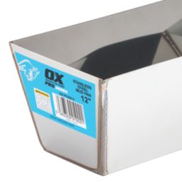 OX Pro Stainless Steel 2.5Ltr Plasterers Mud Pan 12" x 3½"