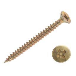 Goldscrew  PZ Double-Countersunk Thread Cutting Multipurpose Screws 3.5mm x 40mm 200 Pack
