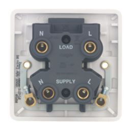 Hager Sollysta WMDP50N 50A 1-Gang 2P+E Control Switch White with LED