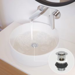 Flomasta Slotted Pop Up Basin Waste Chrome-Plated Brass 32mm