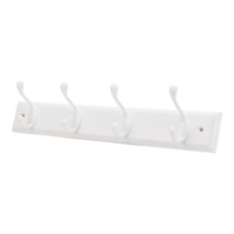 Essentials 4-Hook Rail White 458mm x 95mm