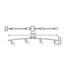 Essentials Sasha Bar 4-Light Spotlight Chrome